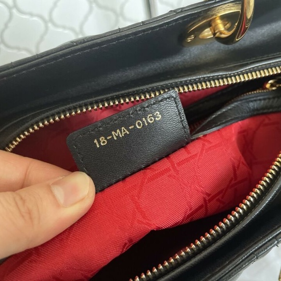 100% Authentic Large Lady Dior, Cannage Lambskin, - Picture 9 of 11